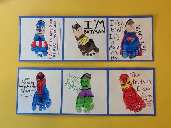 Superhero Footprint Craft