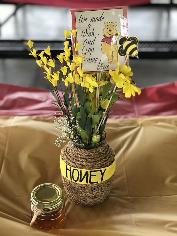 Diy Honey Pot Centerpiece Disney Baby Shower Winnie The Pooh | The Best ...