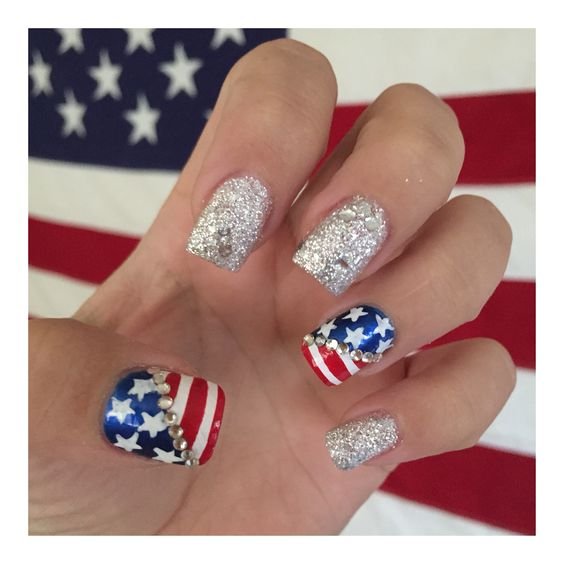 Easy Diy 4th of July Nails for Kids - Sweetheart