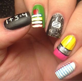 Classroom Inspired Nail Art