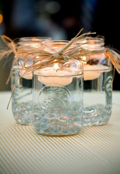 Rustic Tea Light Vases