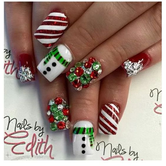  diy holiday nail art christmas