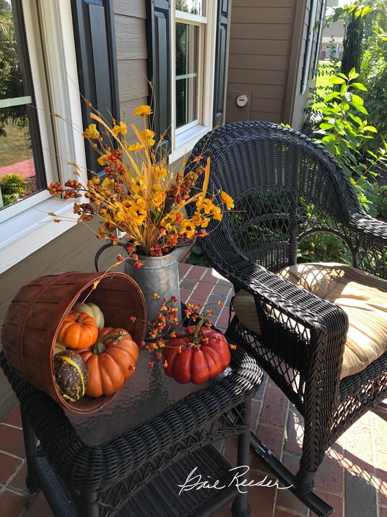 Pumpkins in Basket