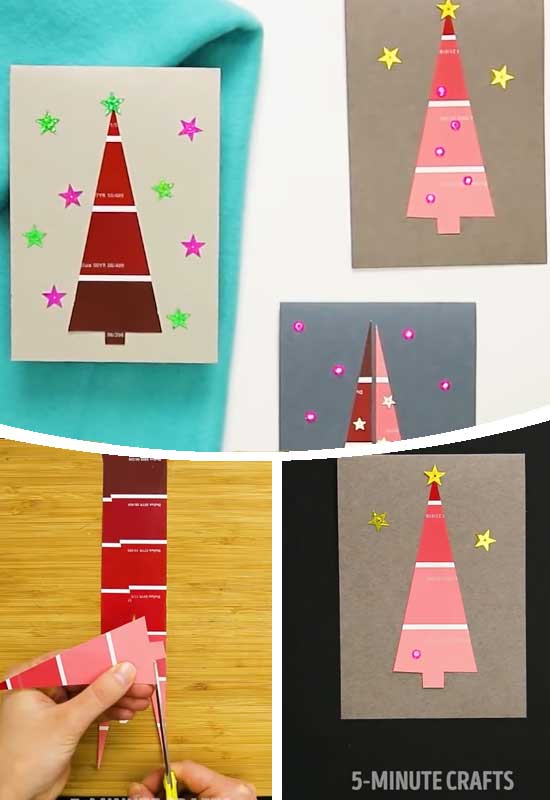 Paint Chip Tree Cards