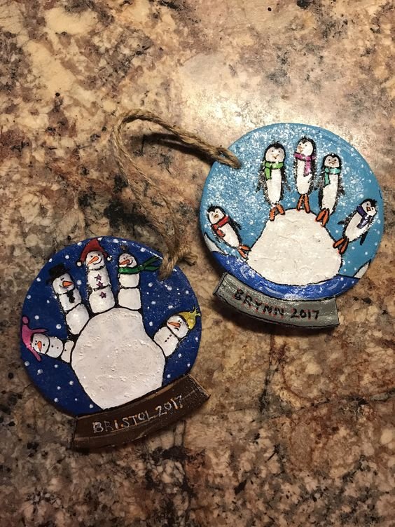 Handprint Snowman Ornament