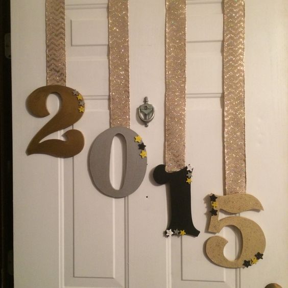 New Years Door Decor