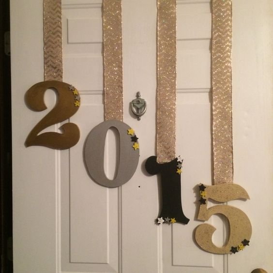 New Years Door Decor