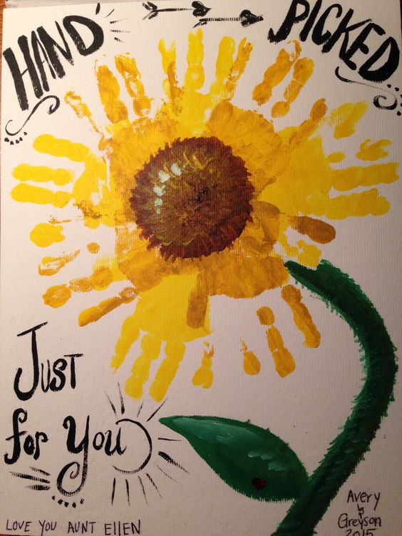Handprint Sunflower