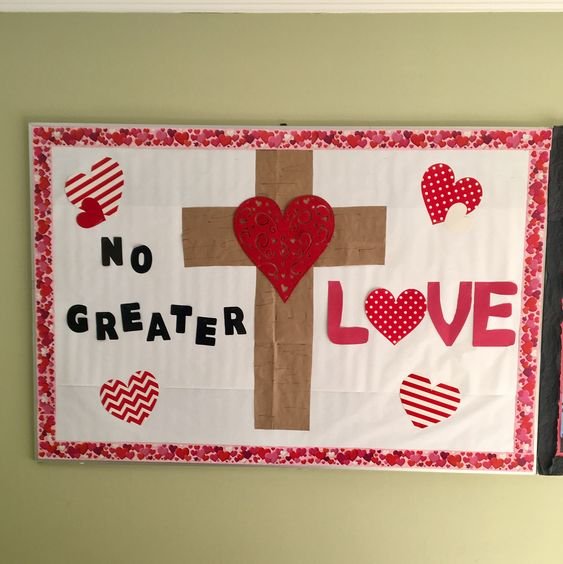 Valentines bulletin board #bulletinboards