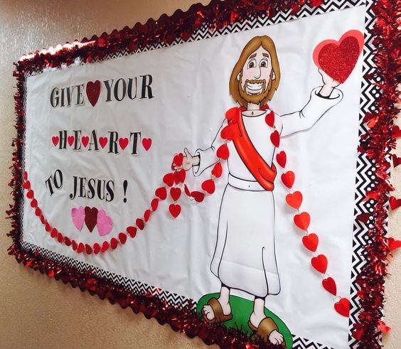 Valentines bulletin board #bulletinboards