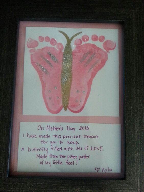 Mothers Day Footprint Art - DIY Sweetheart