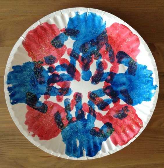 Handprint Firework Craft