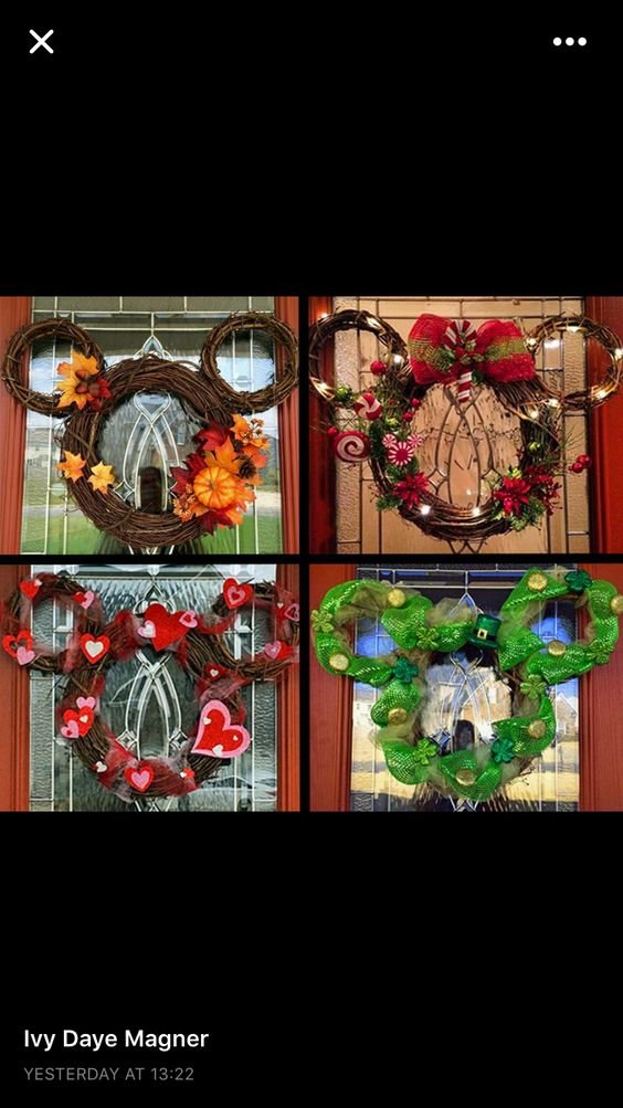 Mickey Mouse Vine Wreath