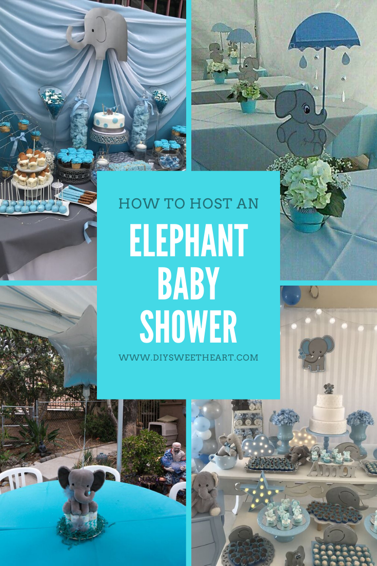 baby shower elephant table decorations