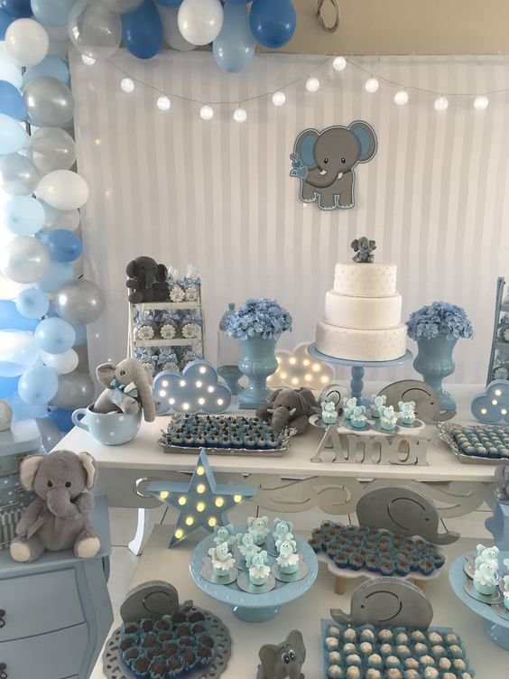 Blue Elephant Baby Shower, Kara's Party Ideas