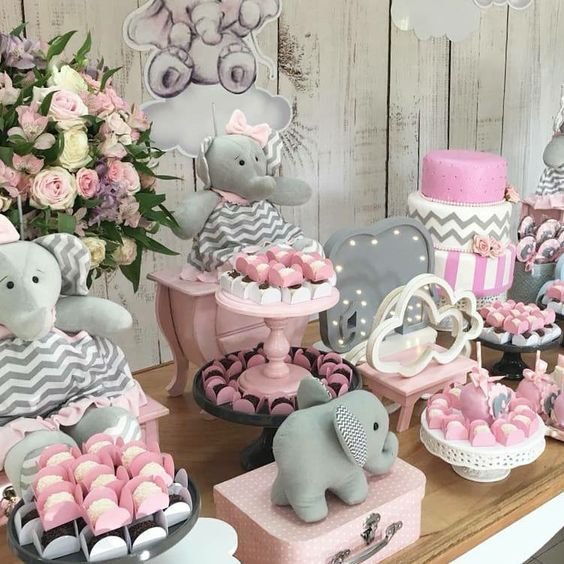 elephant baby girl shower decorations diy