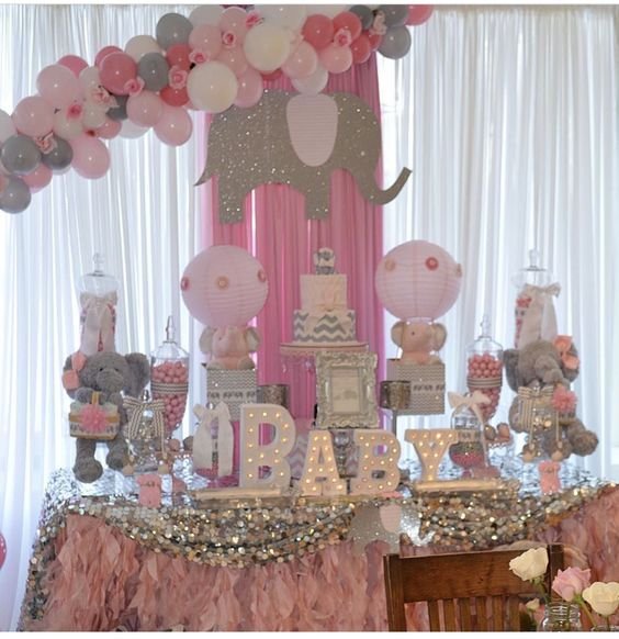 elephant baby girl shower decorations diy