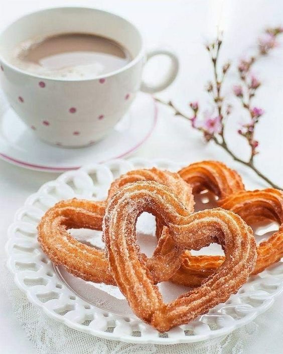 Heart Shaped Churros #valentines #breakfast