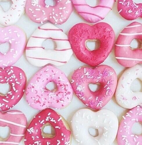 Heart shaped donuts
