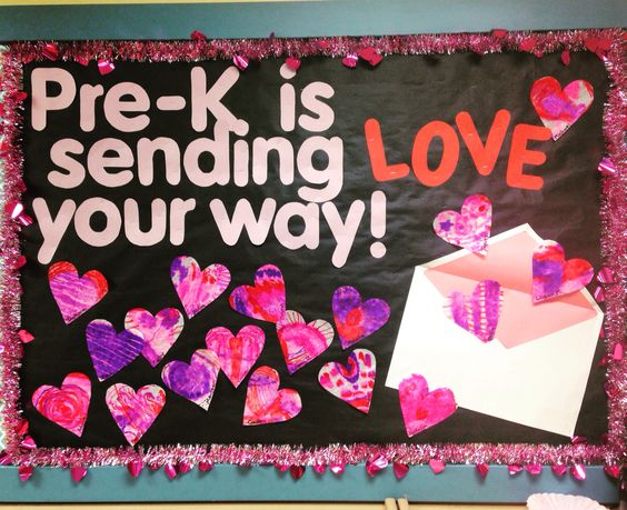 Pre-K Valentine's Day Bulletin Board #bulletinboards