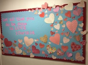 Valentines Day Bulletin Board Ideas - Sweetheart diy kids school craft