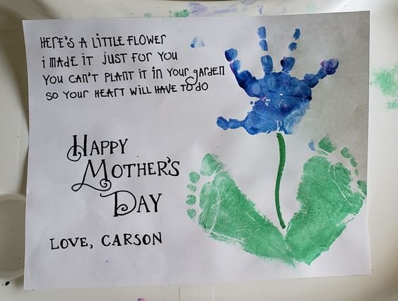 Mothers Day Footprint Art - Sweetheart