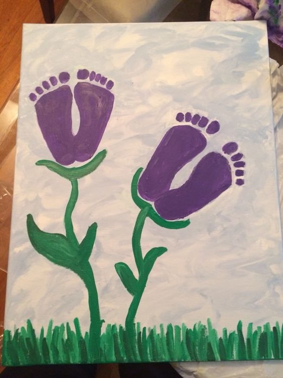 Mothers Day Footprint Art